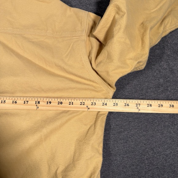Vintage Woolrich Men's L Yellow Heavy Cotton Flannel Shirt Chamois Outdoors USA - Picture 5 of 6